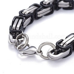 Bracciali a catena bizantina in acciaio inossidabile 304&nbsp;BJEW-P263-O01-B