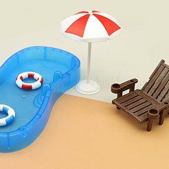 Miniatur-Strandkorb aus Plastik als Dekoration&nbsp;MIMO-PW0003-074
