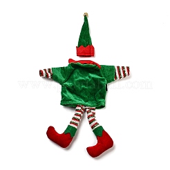 Vestiti di natale feltro panno e ferro copri bottiglia di vino decorazione&nbsp;DJEW-K027-02B