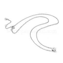 Cube Micro Pave Cubic Zirconia Pendentif Colliers & Bracelets Ensembles&nbsp;SJEW-JS01116-03
