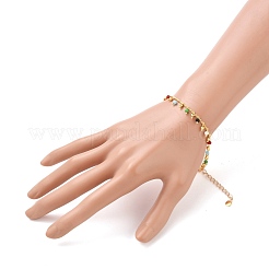 Bracelets de breloque de verre&nbsp;X-BJEW-JB05600-03