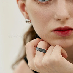 18 stücke 6 stile 201 edelstahl geriffelte finger ring einstellungen&nbsp;STAS-SC0010-59