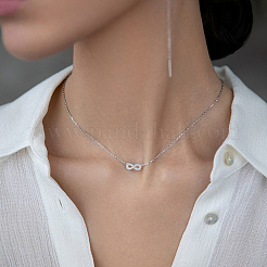 Ensemble collier et bracelet en zircon infini en argent s925&nbsp;JF1593-2