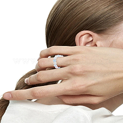 1 Stück natürliche Jade-Stretch-Fingerringe für Damen&nbsp;RJEW-LP0001-08B