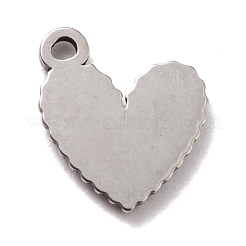 304 Edelstahl Charms Cabochon Fassungen für Emaille&nbsp;X-STAS-B024-09P