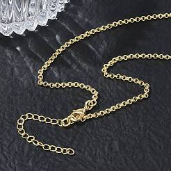 Colliers à double maillon en laiton de 2 mm pour femmes&nbsp;KK-CBA2293-18G
