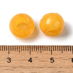 Natürliche weiße Jade (gefärbt) europäische Perlen&nbsp;G-N342-03O