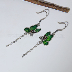 Ohrhänger aus emailliertem Metall in Schmetterlingsform für Damen&nbsp;WG8FBC4-01