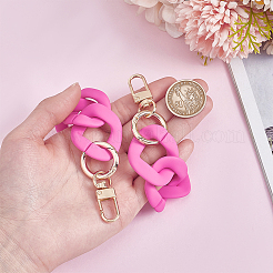 Cadenas para bolsos con eslabones cubanos de acrílico recubierto de goma&nbsp;FIND-WH0176-19B