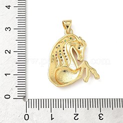 Colgante micropavé cubic zirconia de latón&nbsp;KK-L243-07G-01