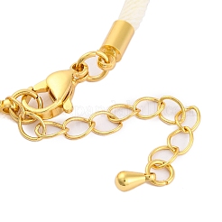 Fabricaciones de pulseras con cordones de nailon aptas para dijes de conectores.&nbsp;AJEW-P116-02G-20