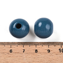 Perles de bois naturel peintes&nbsp;WOOD-A018-16mm-02