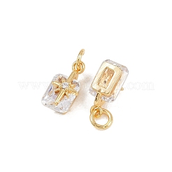 Pendentifs en laiton zircon cubique pavé&nbsp;KK-H078-33G-02