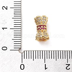 Messing Micro Pave klare Zirkonia mit echtem 18k Gold plattiert&nbsp;KK-S394-04