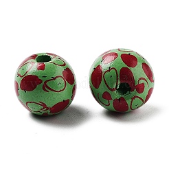 Perles européennes en bois sur le thème des fruits&nbsp;WOOD-M011-01C