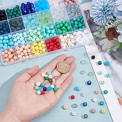 DIY 552~600 Stück 24 Stil runde Perlen Schmuckherstellung Finder Kit&nbsp;DIY-PH0013-59