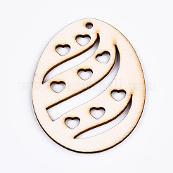 Grands pendentifs en bois naturel non teint&nbsp;WOOD-S058-008
