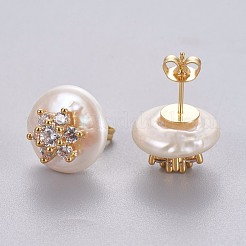 Orecchini di perle naturali&nbsp;EJEW-L231-01B
