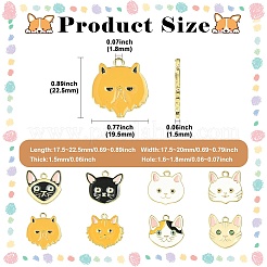 32 pendentif en alliage émaillé en forme de chat&nbsp;ENAM-CJ0007-40