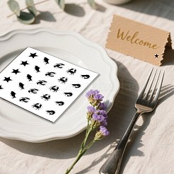 Rechteckige selbstklebende Restaurant-Menüetikettenaufkleber aus Kunststoff&nbsp;AJEW-WH20178-002