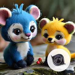 100 Stück Augenlid-Zubehör aus Kunststoff für Puppen&nbsp;DIY-FH0007-74A