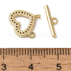Messing Micro Pave klare Zirkonia Knebelverschlüsse&nbsp;KK-N254-69G