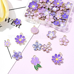 Colgantes de esmalte de aleación 50pcs 10 estilos&nbsp;FIND-FS0003-17