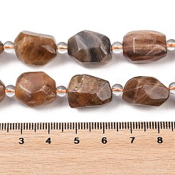 Natürliche schwarze Sonnensteinperlenstränge&nbsp;G-Z147-E06-01