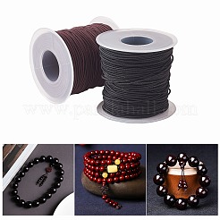 2Rollen 2 Farben rundes Gummiband mit Nylonfaden umwickelt&nbsp;EC-SZ0001-06