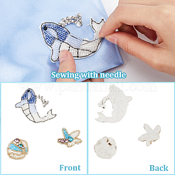 6 Stück handgefertigtes Ornament-Zubehör im 6-Stil mit Meerestieren&nbsp;DIY-GF0008-86