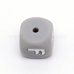 Perline dell'alfabeto in silicone per la realizzazione di braccialetti o collane&nbsp;SIL-TAC001-01A-F