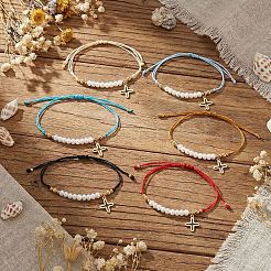 6 Stück Armband mit Kreuzanhänger aus Edelstahl 304&nbsp;NZ8647-8