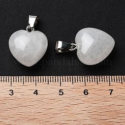 Encantos de jade blanco natural&nbsp;HEAR-PW0001-057-03