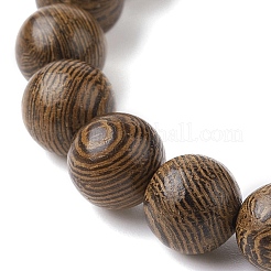 Rundes Stretcharmband aus natürlichem Holz und synthetischen türkisfarbenen Schildkrötenperlen für Damen&nbsp;BJEW-JB09700-06