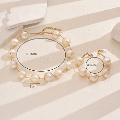 Elegante Halsketten & Armbänder aus Kunststoff mit runden Perlen für Damen&nbsp;GI5600