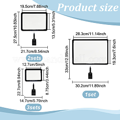 3 portacartello con clip in plastica PVC regolabile&nbsp;AJEW-FG0003-58