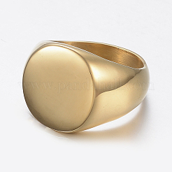Ionenplattierung (IP) 304 Edelstahl-Fingerringe&nbsp;RJEW-H125-30G