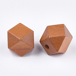 Bemalte natürliche Holzperlen&nbsp;WOOD-Q040-017A-07