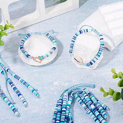 Pulseras hechas a mano con cuentas de arcilla polimérica&nbsp;AJEW-TAC00074