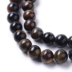 Hilos de cuentas de ojo de tigre azul natural de grado AB (teñido y calentado)&nbsp;G-I261-D01-8mm