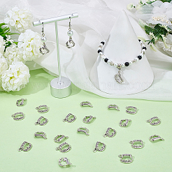 100 pièces pendentifs en alliage de style tibétain&nbsp;TIBEP-SC0003-59