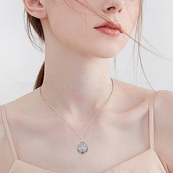 Gothic Halsketten mit Lebensbaum-Anhänger aus Strass für Damen&nbsp;PW-WG4F1F7-01