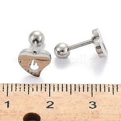 Anlaufgeschützte 201 Edelstahl Barbell Knorpel Ohrringe&nbsp;EJEW-R147-36