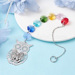 Ornamenti pendenti con perline ottagonali in vetro&nbsp;HJEW-JM01760-01