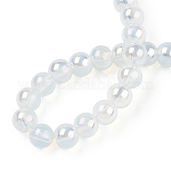 Chapelets de perles en verre d'imitation jade électrolytique&nbsp;GLAA-T032-J6mm-AB02
