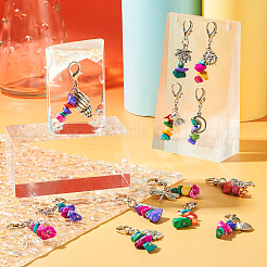 Décorations pendantes en perles de turquoise synthétique teintes&nbsp;HJEW-TAC0030