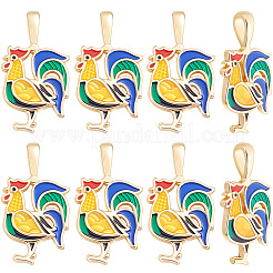 8 pièces pendentifs en laiton émaillé&nbsp;KK-BBC0029-40