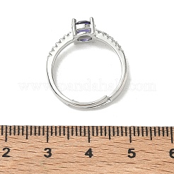Fingerringe aus Messing und rundem Zirkonia&nbsp;CU-CBA7E55-19P-02