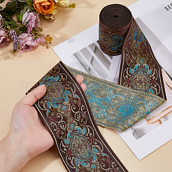 Cinta de poliéster jacquard vintage con estampado de flores de 6.25 yarda&nbsp;OCOR-HS0001-11B