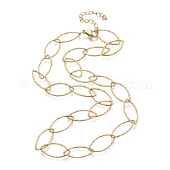 Collar de cadena de eslabones de ojo de caballo de acero inoxidable 304 con revestimiento iónico (IP) para hombres y mujeres&nbsp;STAS-B039-02G